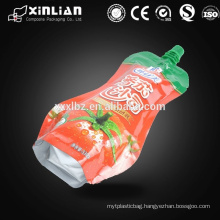 juice packaging plastic bag with spout pouch